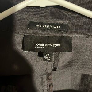 jones new York stretch grey corduroy  jacket